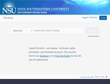 Tablet Screenshot of novacat.nova.edu